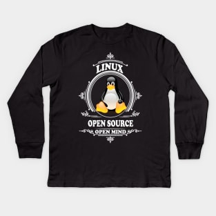 Linux - Open Source - Open Mind Kids Long Sleeve T-Shirt